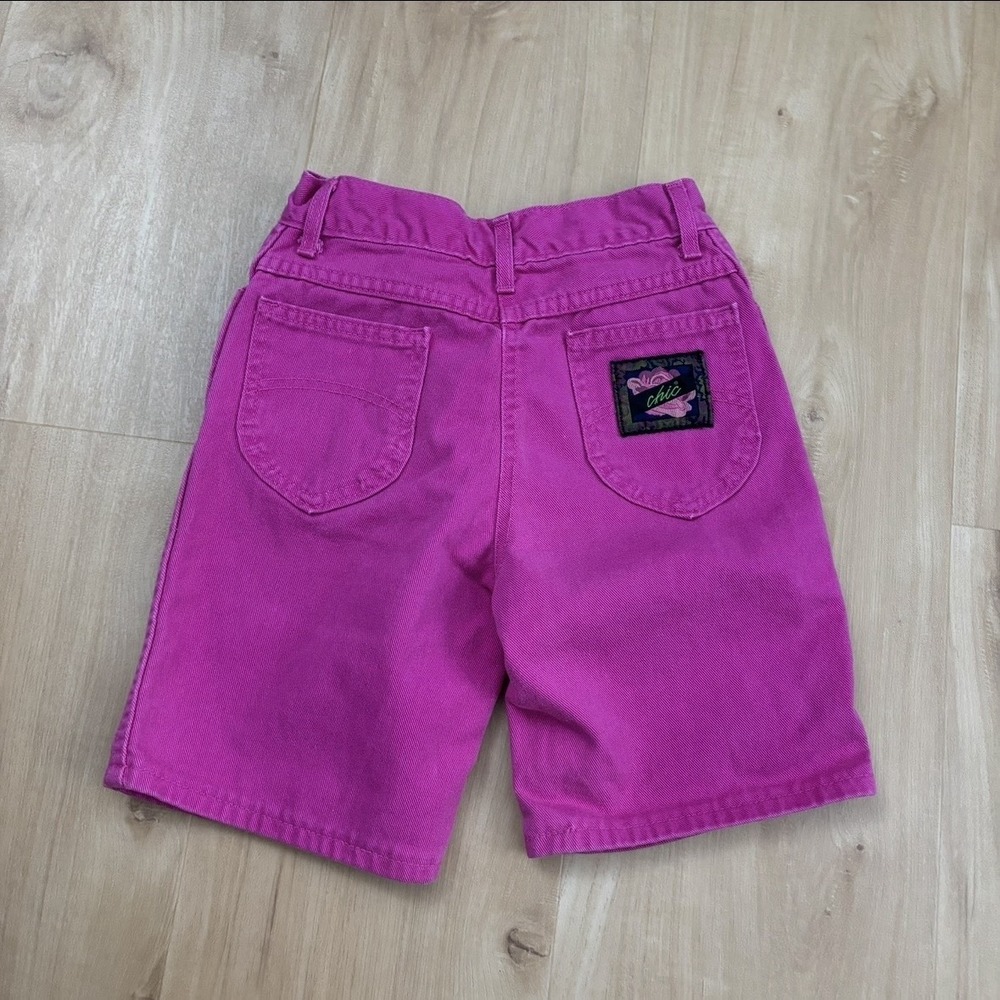 Chic Kids‎ Pink Denim Shorts Girls Size 10 90s VTG Bermuda